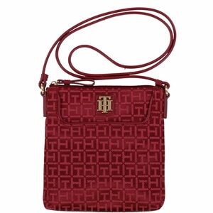 New. Tommy Hilfiger Embossed Red Crossbody Bag‎